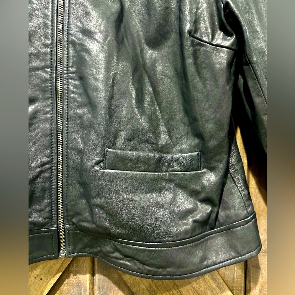 EUC Black Stetson Genuine Leather Western Yoke Jacket - Picture 10 of 14